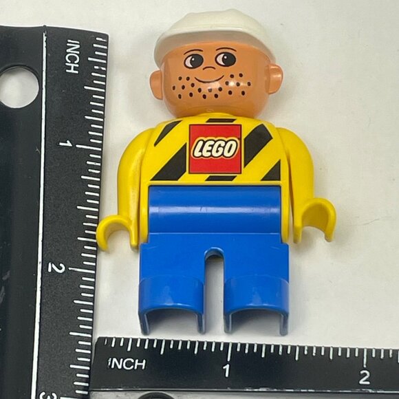 Duplo LEGO Construction Man Worker Figure Vintage - Picture 6 of 6